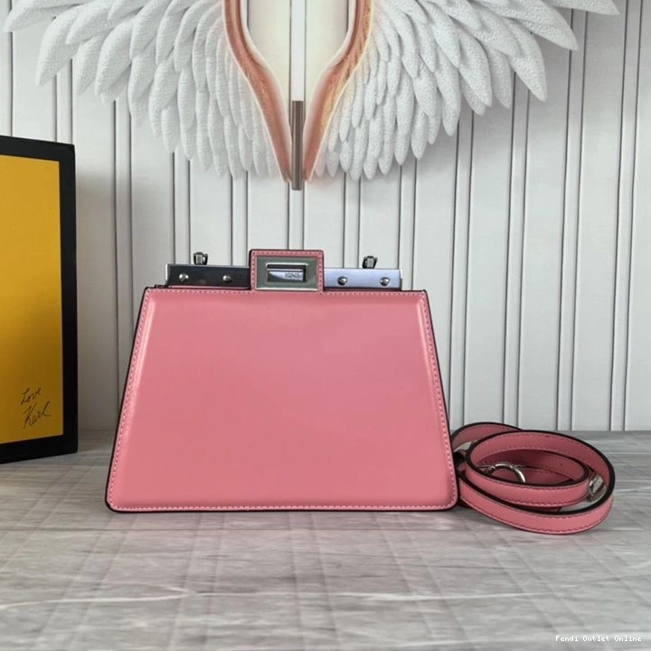 Affordable Cut Bag Fendi Leather Calf White Peekaboo In Mini 0724